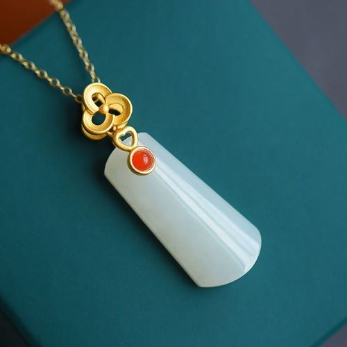 Collier En Argent Incrusté De Pulpe De Jade Blanche Hétian Naturelle, Pendentif De Style Chinois Rétro Bohème, Bijoux Élégants Pour Femmes
