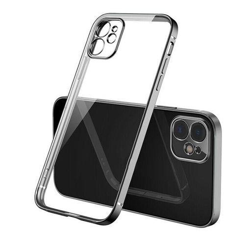 Coque De Téléphone Portable En Tpu Souple, Carrée, Transparente, Galvanisée, Résistant Aux Rayures, Pour Iphone 11 Pro Max X Xr Xs Max