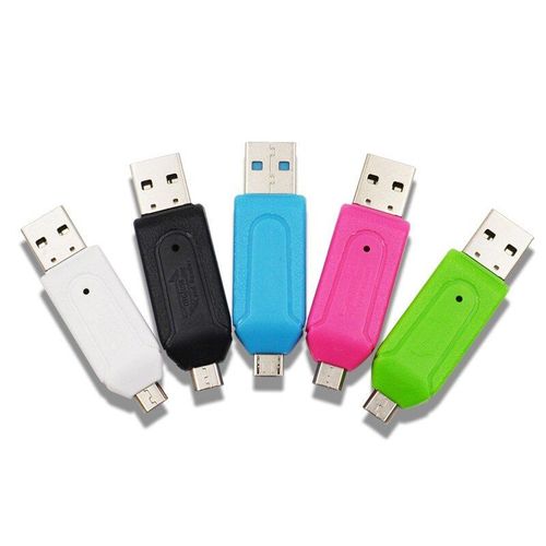 lecteur de carte mémoire Micro SD, adaptateur USB pour lecteur Flash, couleur aléatoire