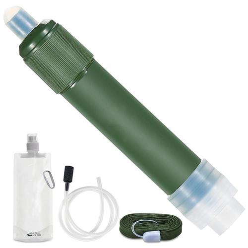 Filtre À Eau D'extérieur Pour Paille, Système De Filtration Portable, Purificateur D'eau En 2 Étapes, Équipement De Survie Pour Camping, Randonnée, Escalade Et Émerg