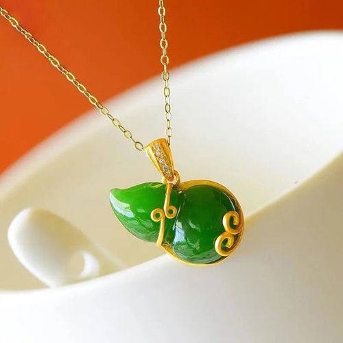 Collier Pendentif En Jaspe Hetian Naturel Pour Femmes, Bijou En Argent, Style Chinois Rétro, Unique, De Styliste, Breloque Artisanale
