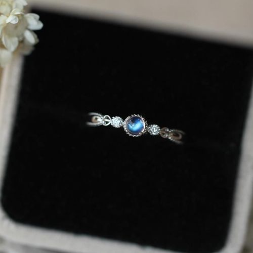 Bague Ouverte Ajustable En Pierre De Lune Pour Femmes, Bijou De Luxe, Breloque, Artisanat, Lumière Aristocratique, De Marque, Nouvelle Collection