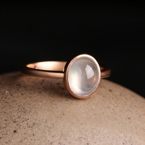 Bague En Forme D'¿Uf De Calcédoine Naturelle Pour Femme, Nouvelle Collection Originale, Argent, Rose, Or, Breloque Élégante, Anneau D'ouverture Ajustable