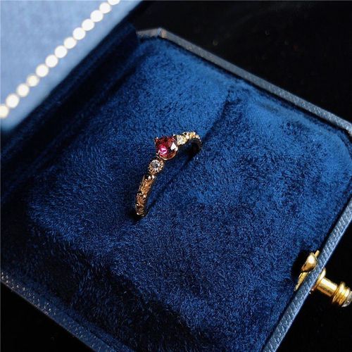 Bague D'ouverture En Grenat Naturel Pour Femme, Bijou De Créateur Original, Réglable, Style Chinois, Rétro, Léger, Élégant, De Luxe, Breloque