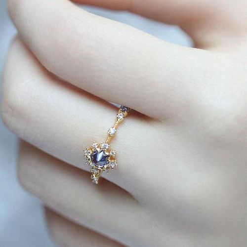 Bague De Styliste Originale En Calcédoine Pour Femme, Bijoux En Argent, Originale, Style Rétro, Ouvert Et Ajustable