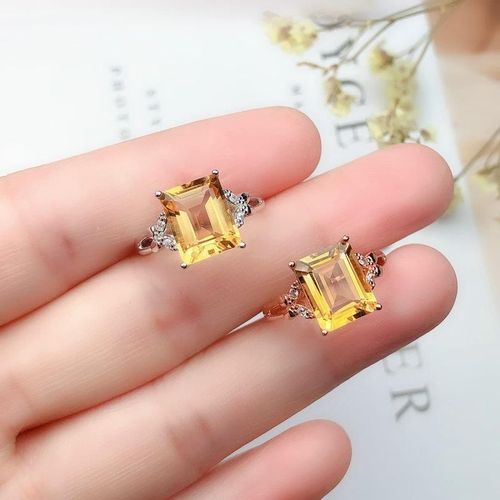 Bague En Argent Et Citrine Naturelle Pour Femme, Nouveau Diamant Original, Ouverture Réglable, Style National Rétro, Petit Charme, Marque De Bijoux En Argent