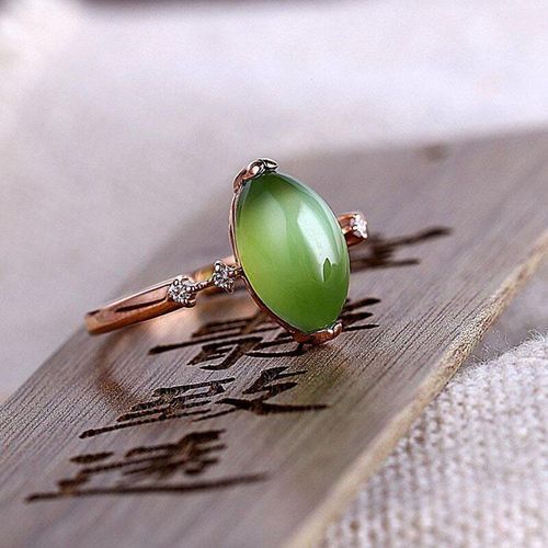 Bague En Argent En Jaspe Hetian Naturel Pour Femme, Nouveau Design Original, Ouverture Réglable, Breloque Rétro Chinoise Légère, De Luxe