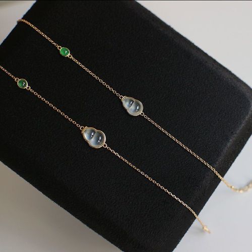 Bracelet Original En Argent Incrusté, Gourde À Haute Calcédoine Naturelle, Exquis Et De Tempérament Simple, Bijoux Pour Femmes