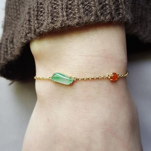 Bracelet En Argent Incrusté De Calcédoine, ¿Uf De Glace, Nouilles, Or Rose, Breloque Élégante, Bijoux Créatifs Rétro En Argent