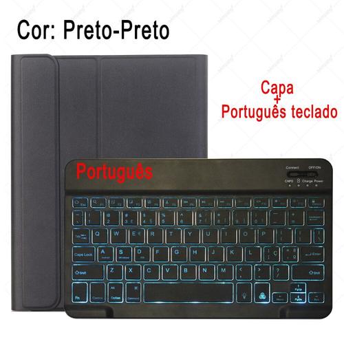 Coque De Clavier Portugais Rétro-Éclairé, Étui Pour Samsung Galaxy Tab S6 Lite 10.4 S6 S4 S5e 10.5 S7 11 Sm P610 T860 T865 T830 T835 T720 T725