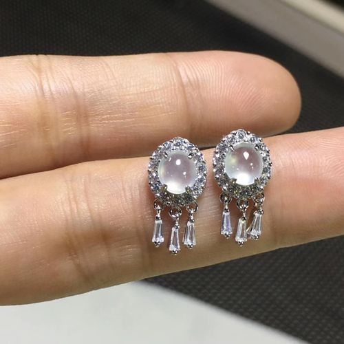 Boucles D'oreilles En Calcédoine Blanche Naturelle Pour Femme, Nouvelle Collection Originale De Bijoux De Luxe, Breloque Aristocratique Élégante, En Argent