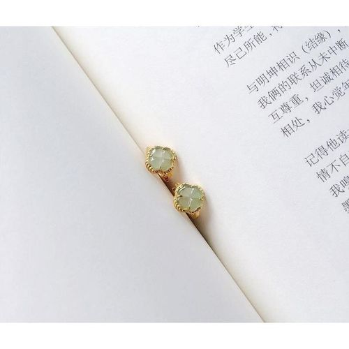 Boucles D'oreilles En Calcédoine Naturelle Pour Femmes, Nouvelle Collection Originale, Haute Glace, Transparent, Rétro, Léger, Luxe, Breloque, Marque, Bijoux En Argent