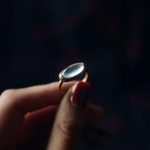 Bague Ajustable En Forme De Calcédoine Naturelle Pour Femme, Anneau De Luxe, Design Original, Rétro, Lumière Chinoise, Breloque, Bijoux En Argent