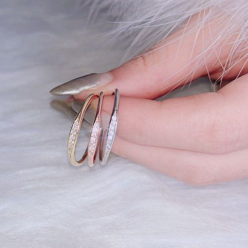 Bague De Mariage Pour Femmes, Mini Zircon Cubique, Or Rose, Fiançailles, Anniversaire Cz, Argent Sterling 2019, Nouvelle Collection 925
