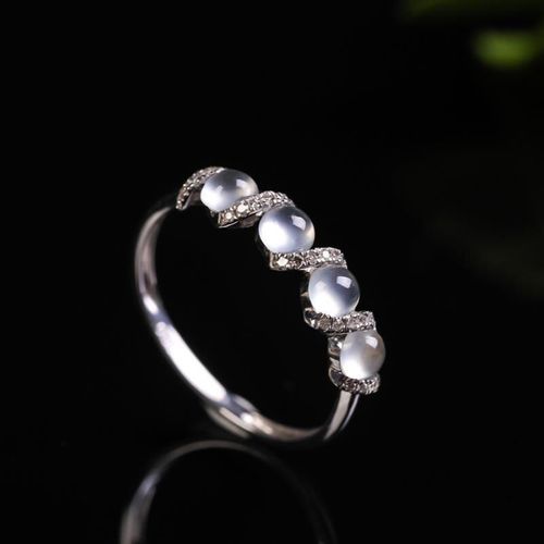Bague En Argent Pour Femmes, Calcédoine Naturelle, Forme Irrégulière, Enroulement, Perle Ronde, Ouverture Réglable, Charme Rétro, Bijoux Pour Femmes