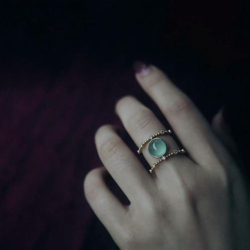 Bague En Forme De Calcédoine Pour Femme, Bijou Féminin En Argent, Double Diamant, Haute Forme De Glace Naturelle, Breloque Noble, Design Original