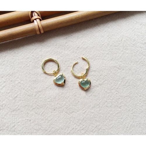 Boucles D'oreilles En Argent Incrusté De Glace, Bleu Transparent, Calcédoine D'eau, Charme Créatif Rétro, Bijoux En Argent Pour Femmes, Nouvelle Collection