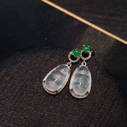 Boucles D'oreilles En Argent Incrusté De Calcédoine Pour Femme, Bijou De Styliste, Créatif, Chaîne De Haricots, Breloque Élégante, Rétro