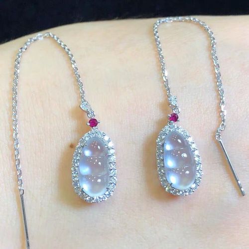 Boucles D'oreilles En Verre Transparent Pour Femme, Calcédoine Naturelle, Haute Glace, Avec Diamants, Géométriques, Longues, Élégantes, Bijoux En Argent, Nouvelle Collection