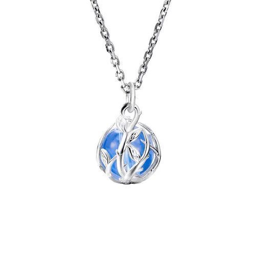 Pendentif Continent En Pierre Porte-Bonheur, Collier Empereur En Argent Bleu, Véritable Pays En Mouvement Autour Du Tang Three Soul