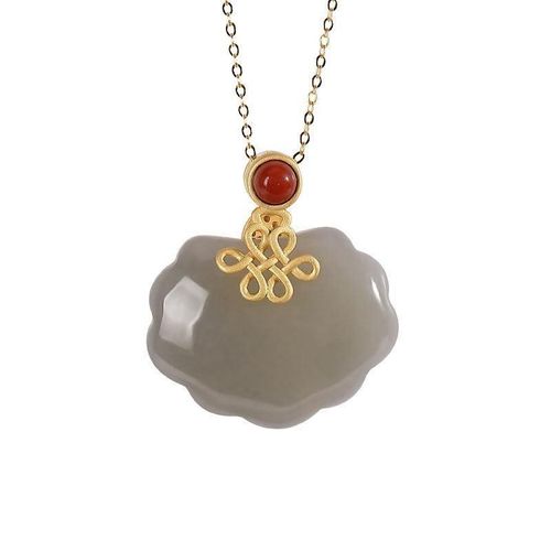 Collier De Créateur Hetian Yuyan Rétro Violet Pour Femmes, Nouveau, Pendentif, Bijoux En Argent