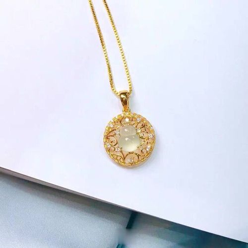 Collier Pendentif En Argent Incrusté De Calcédoine Naturelle, Gourde, Original, Élégant, Créatif, Rétro, Bijoux Féminins