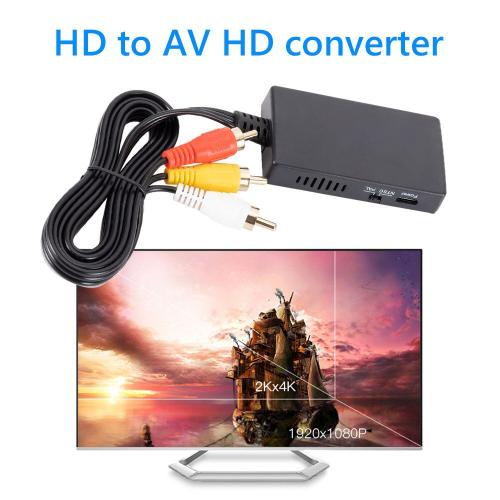 Convertisseur Adaptateur Hdmi À Av 94cm, Boîtier Audio Et Vidéo Hd 1080p, Prend En Charge Ntsc Pal, Pour Tv, Ps3, Dvd, Xbox, Avec Câble Usb