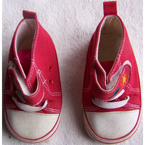 Baskets Rouge/Blanc Fermeture Scratch - 17