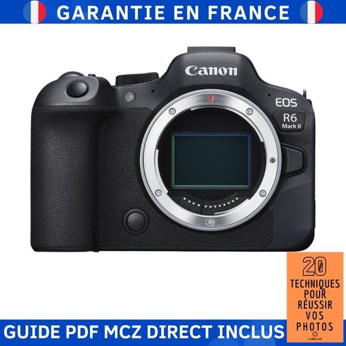Canon EOS R6 Mark II Nu + Guide PDF MCZ DIRECT '20 TECHNIQUES POUR RÉUSSIR VOS PHOTOS'