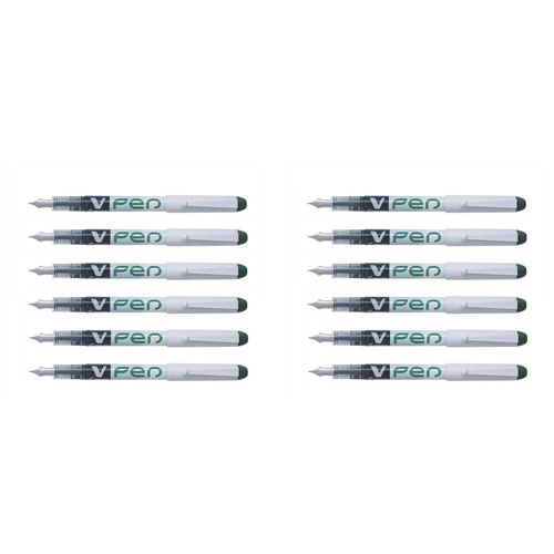 Pilot Lot De 2 Stylos Plume Jetable V-Pen Effaçable Vert