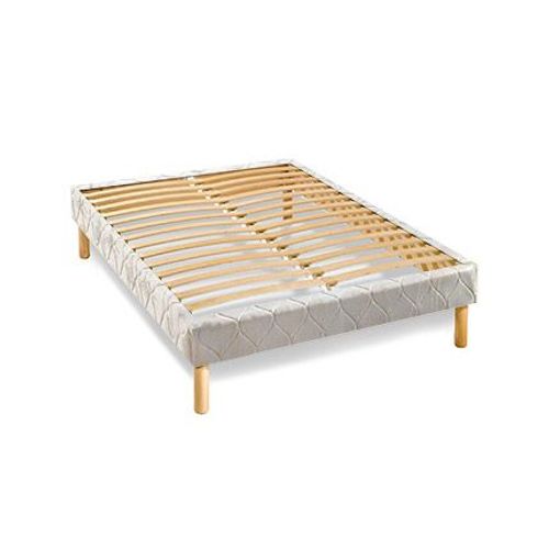 Sommier En Kit 14 Lattes Nues, Coutil Tissu Jacquard 120x190cm
