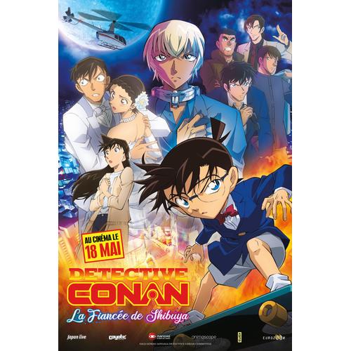Detective Conan : La Fiancée De Shibuya De Susumu Mitsunaka - Affiche Originale De Film Format 120 X 160 Cm