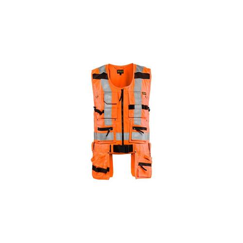 Gilet de sécurité haute visibilité avec bandes réfléchissantes et tissu en  maille Orange fluo Taille toutes