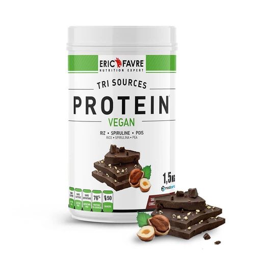 Protéines Végétales Tri-Source, Protein Vegan, Chocolat/Noisette 