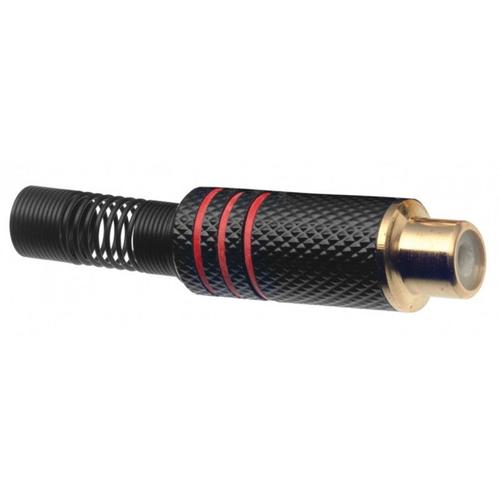 Stagg 0200-F-Bk-Redh - Fiche Rca Femelle - Rouge