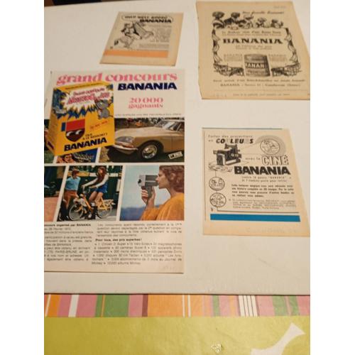 Lot De 4 Publicités Banania