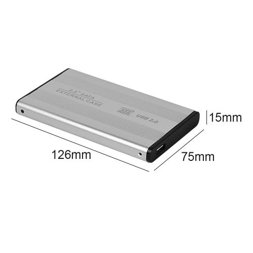 boîtier USB 2.0 SATA 2.5 pouces pour disque dur externe HDD SSD