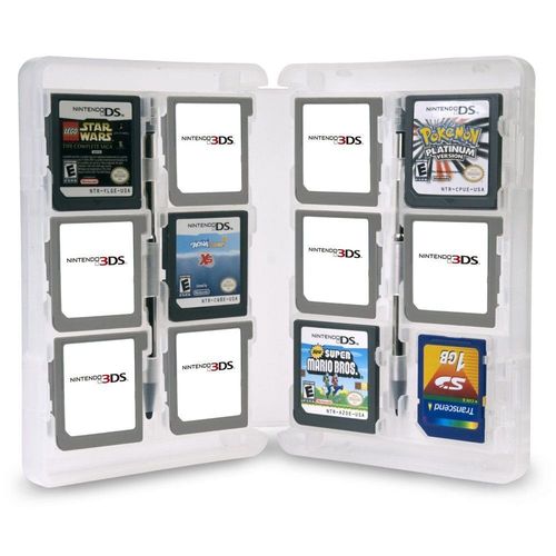 Support De Voyage En Plastique 28 Een 1 Pour Nintendo Ds 3ds, Coque Dure Portable, Boîte De Rangement Anti-Poussière, Support De Protection Antichoc