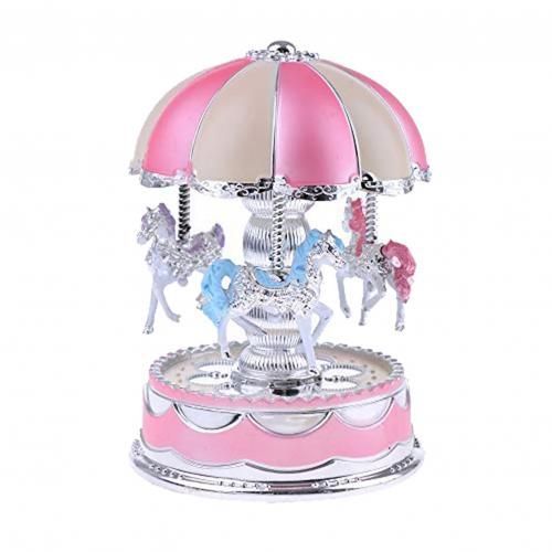 Boîte À Musique Led, Prrojecteur De Chevaux De Dessin Animé Rotatif, Décoration De Maison, Cadeau D'anniversaire, Jouet Pour Enfants