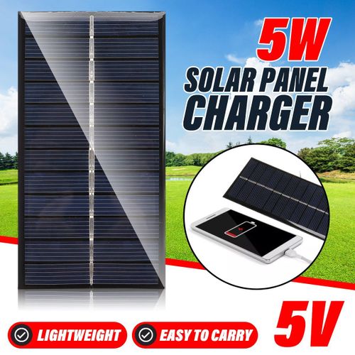 Panneau Solaire Usb Pour L'extérieur, 5w, 5v, Chargeur Portable, Charge Rapide, En Polysilicium, Pour Voyage, Bricolage, Générateur De Puissance Pour Recharge De Téléphone