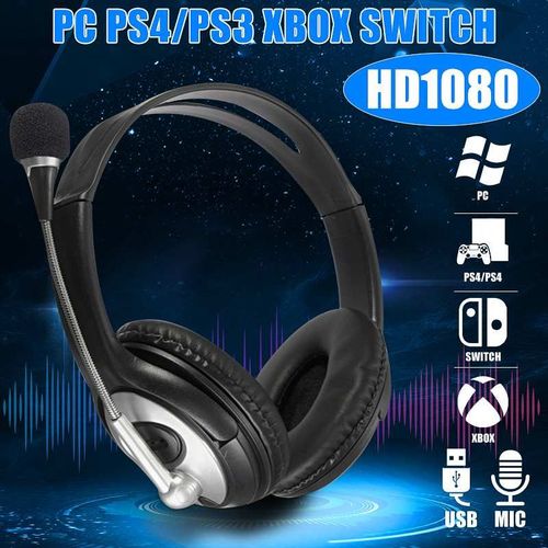Casque de jeu professionnel HD1080 7.1, écouteurs filaires stéréo avec Microphone, pour PC portable, Notebook, cadeau de musique