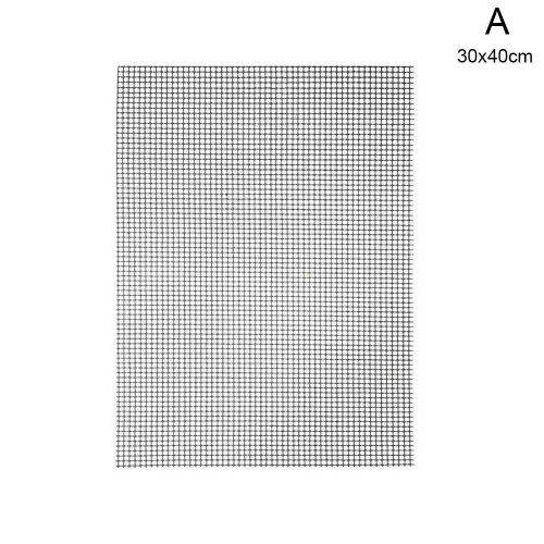 Tapis de barbecue antiadhésif en forme de grille, feuille de cuisson pour griller le poisson et les légumes, filet de cuisson en plein air, accessoire de cuisine, 30x40CM, 1 pièce