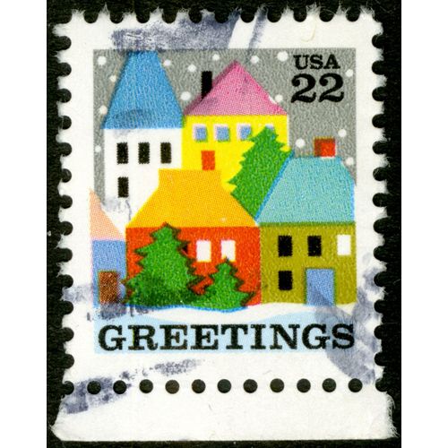 Timbre Oblitéré Usa 22 Greetings