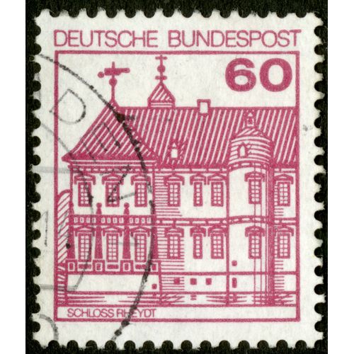 Timbre Oblitéré Deutsche Bundespost, Schloss Rheydt, 60