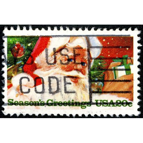 Timbre Oblitéré Usa 20c, Season's Greetings