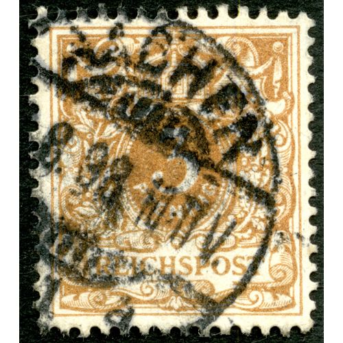 Timbre Oblitéré Reichspost 3 Pfennig