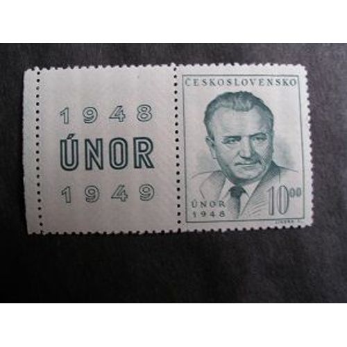 Tchécoslovaquie 1949 - Clément Gottwald / Président - Mnh**