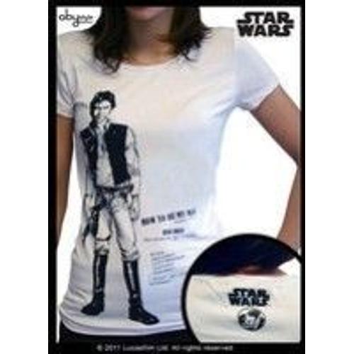 Star Wars - Tshirt Femme Han Solo White Basic Taille L - Abystyle