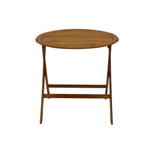 Table De Jardin Ronde Bois Massif D80 Cm Canopee