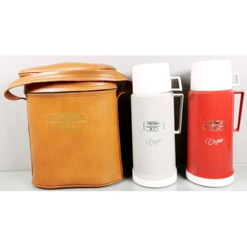 Sacoche de Voyage Simili-Cuir Paire THERMOS Brand modele VOGUE 4 Tasses Cafe 